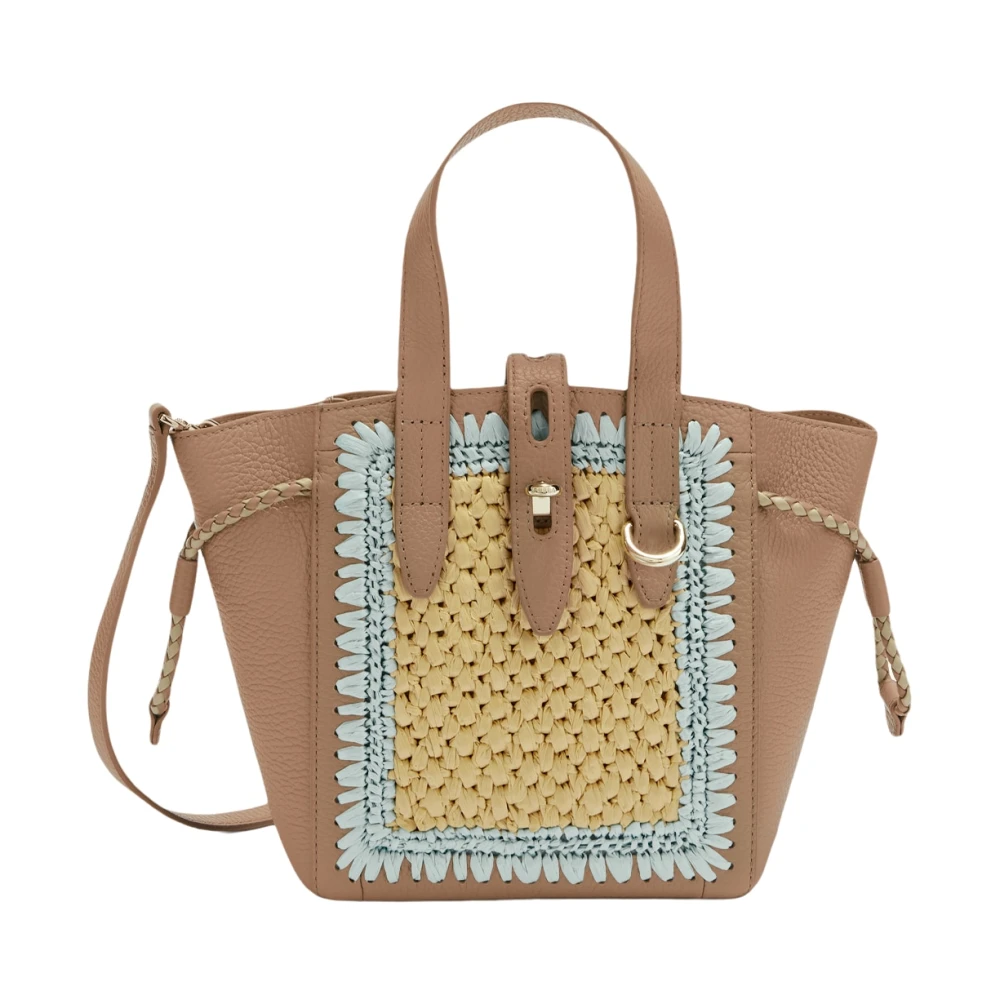 Furla Net Tote Mini Tas Beige Dames