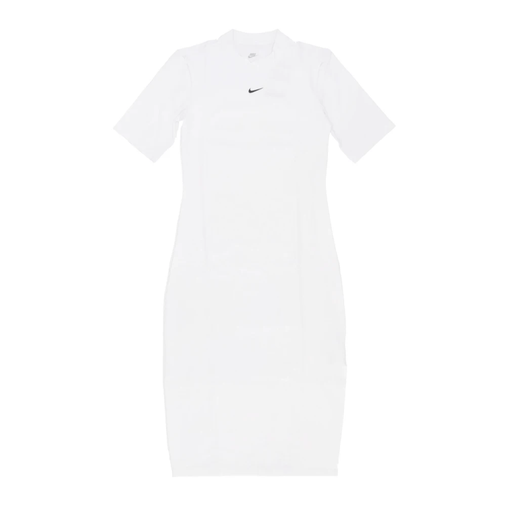 Nike Essential Midi Jurk Wit Zwart White Dames