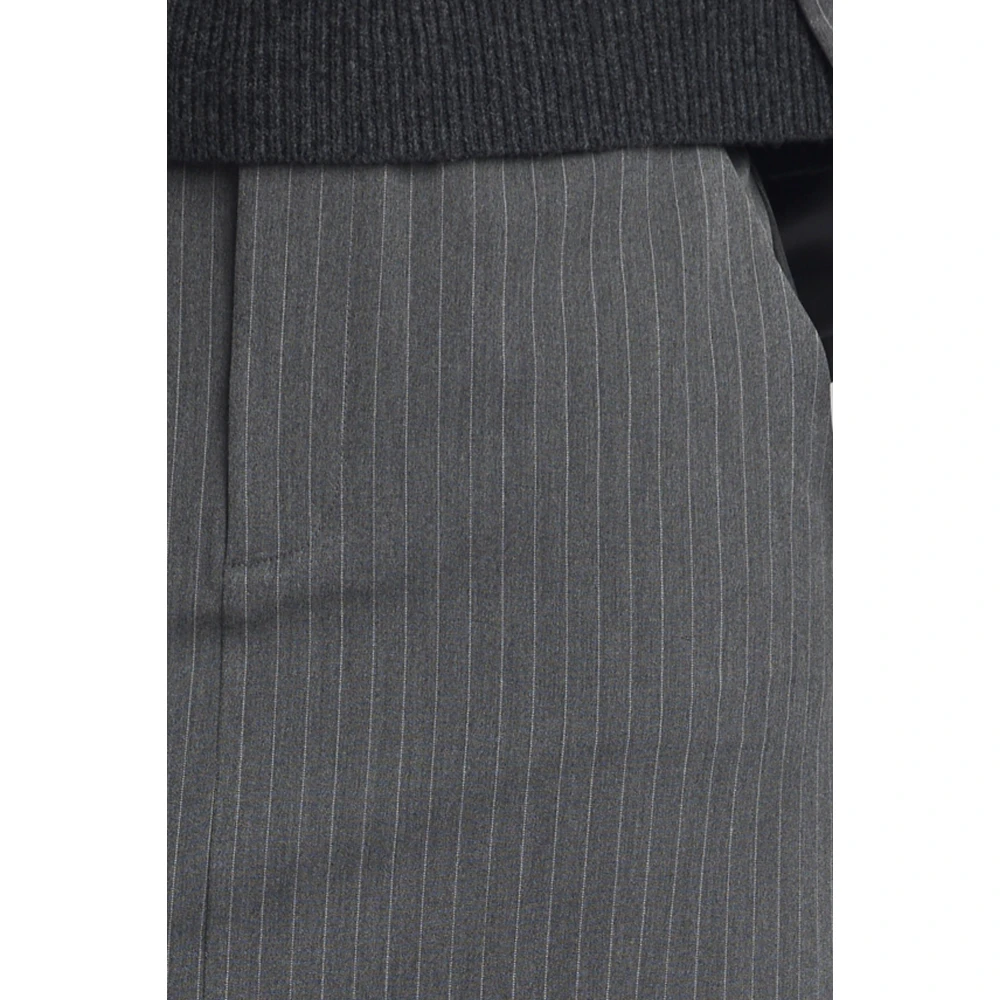 Gestuz Klassieke Pinstripe Rok Korte Lengte Gray Dames