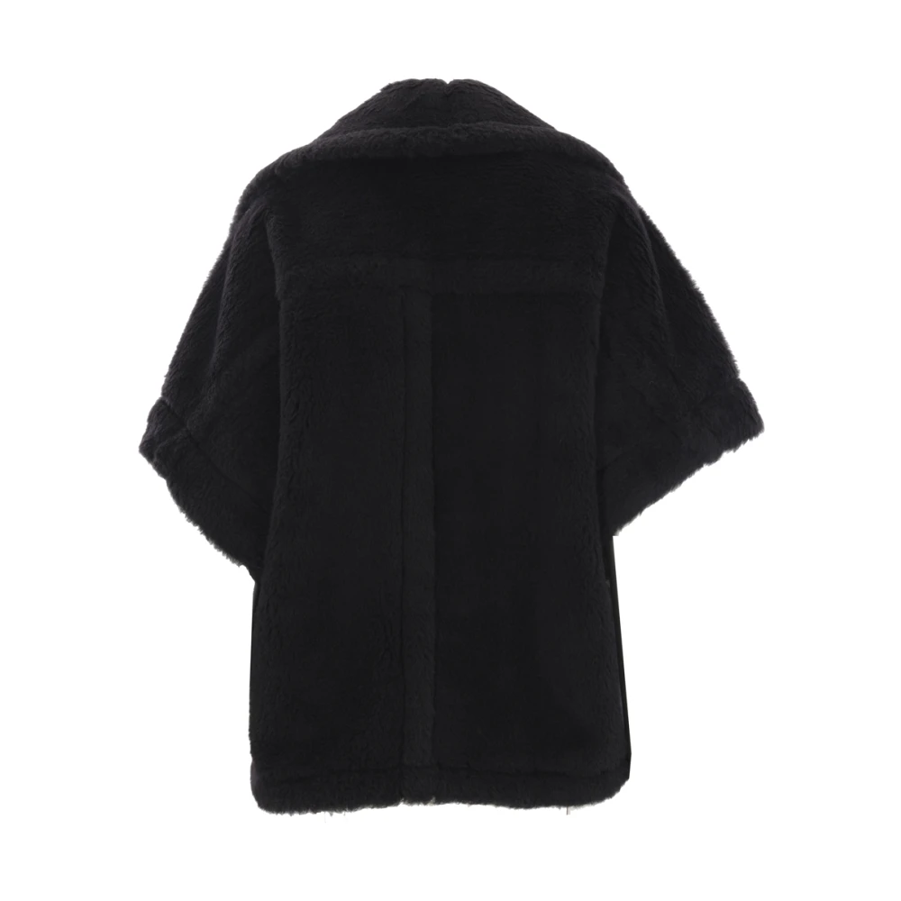 Max Mara Zwarte Teddyjas met Asymmetrische Rits Black Dames