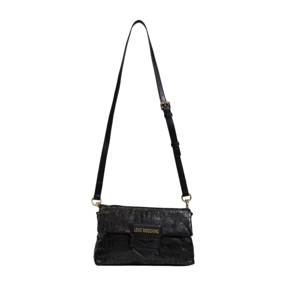 Love Moschino Stijlvolle Polyurethaan Handtas Dames Collectie Black Dames