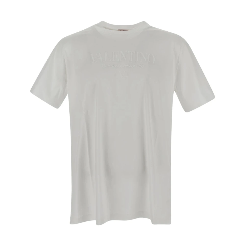 Valentino Katoenen Logo T-shirt White Heren