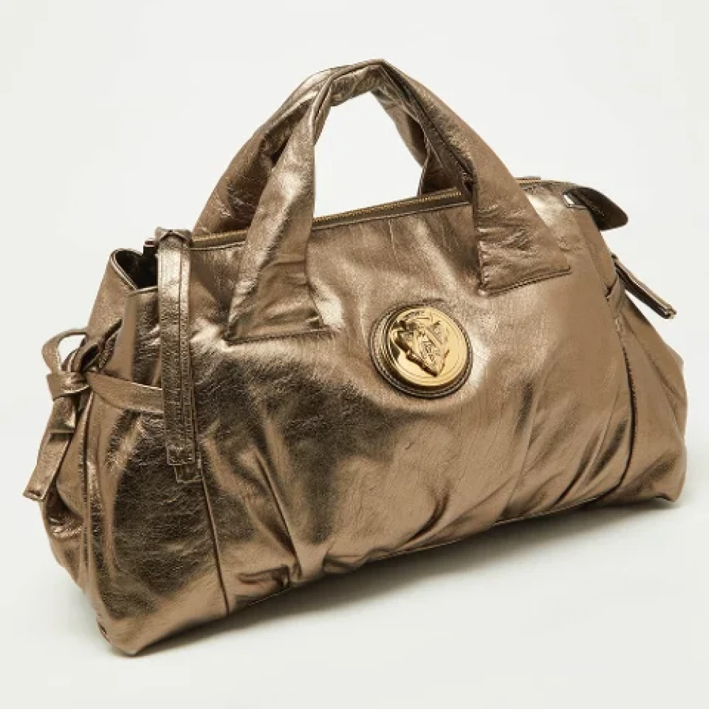 Gucci Vintage Pre-owned Leather totes Gray Dames