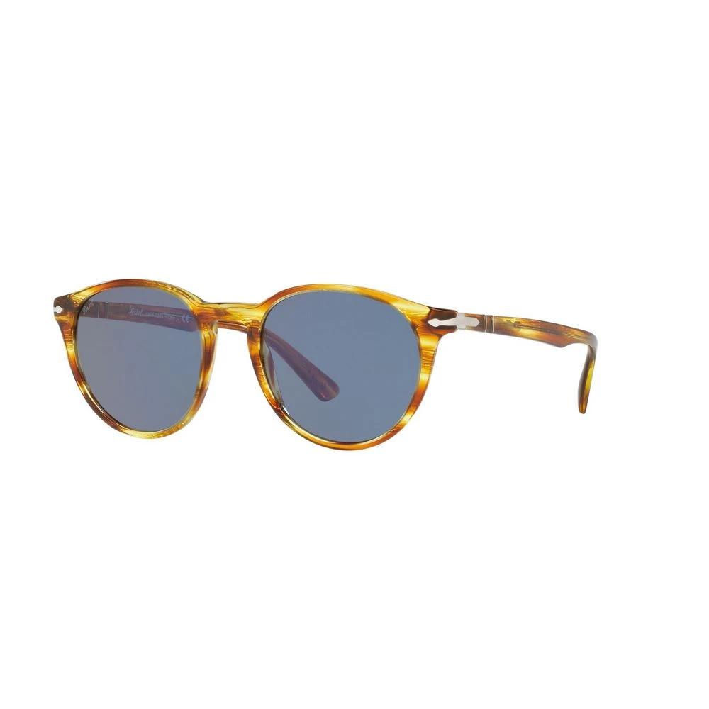 Persol Men's Multicolor Sunglasses, 52 Mm, Round Oval Sunglasses In Havana Blue