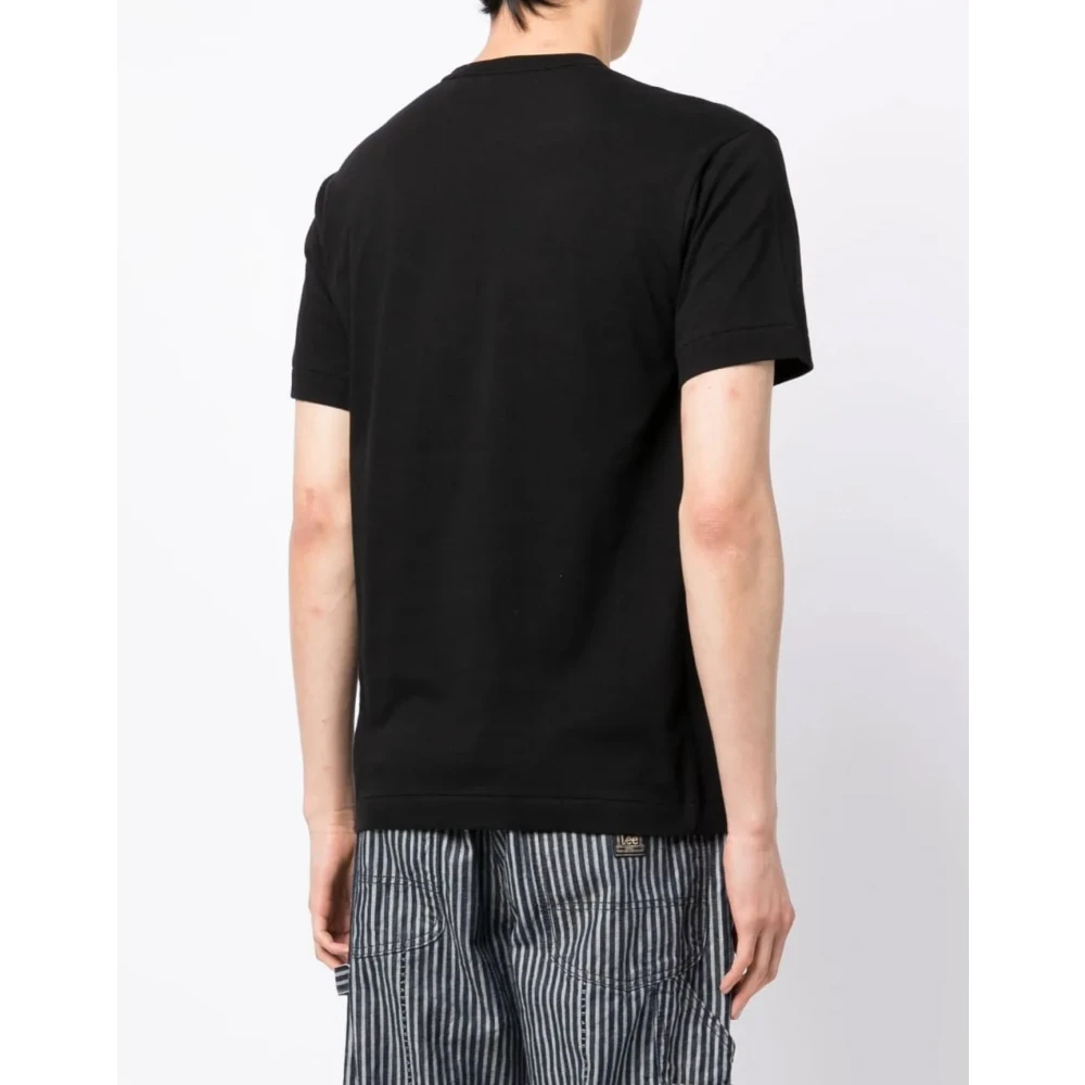 Comme des Garçons Logo Patch T-Shirt Zwart Korte Mouw Black Heren
