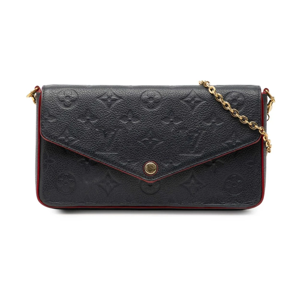 Louis Vuitton Vintage Women's Blue Pre-Owned Embossed Leather Wallet