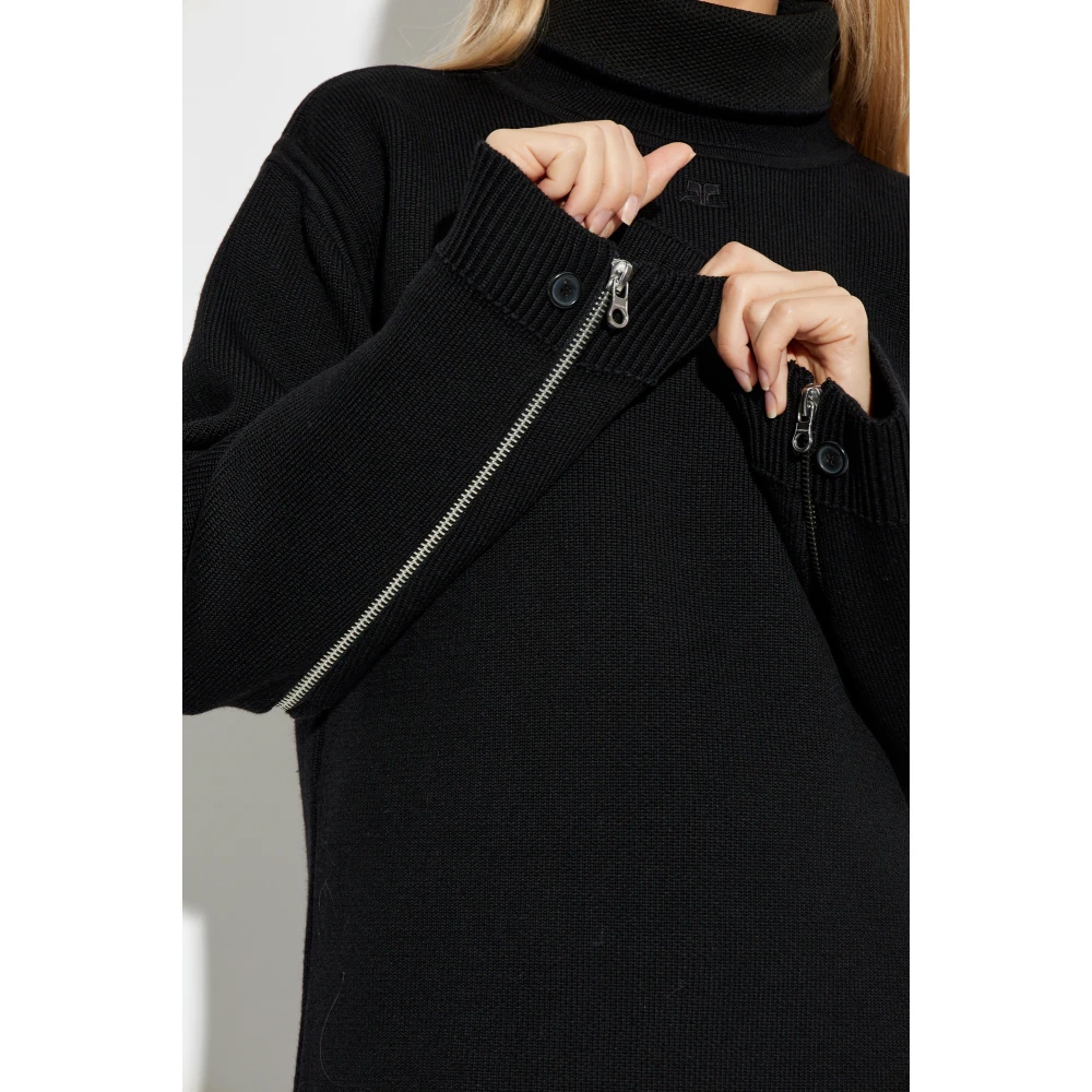 Courrèges Coltrui met geborduurd logo Black Dames