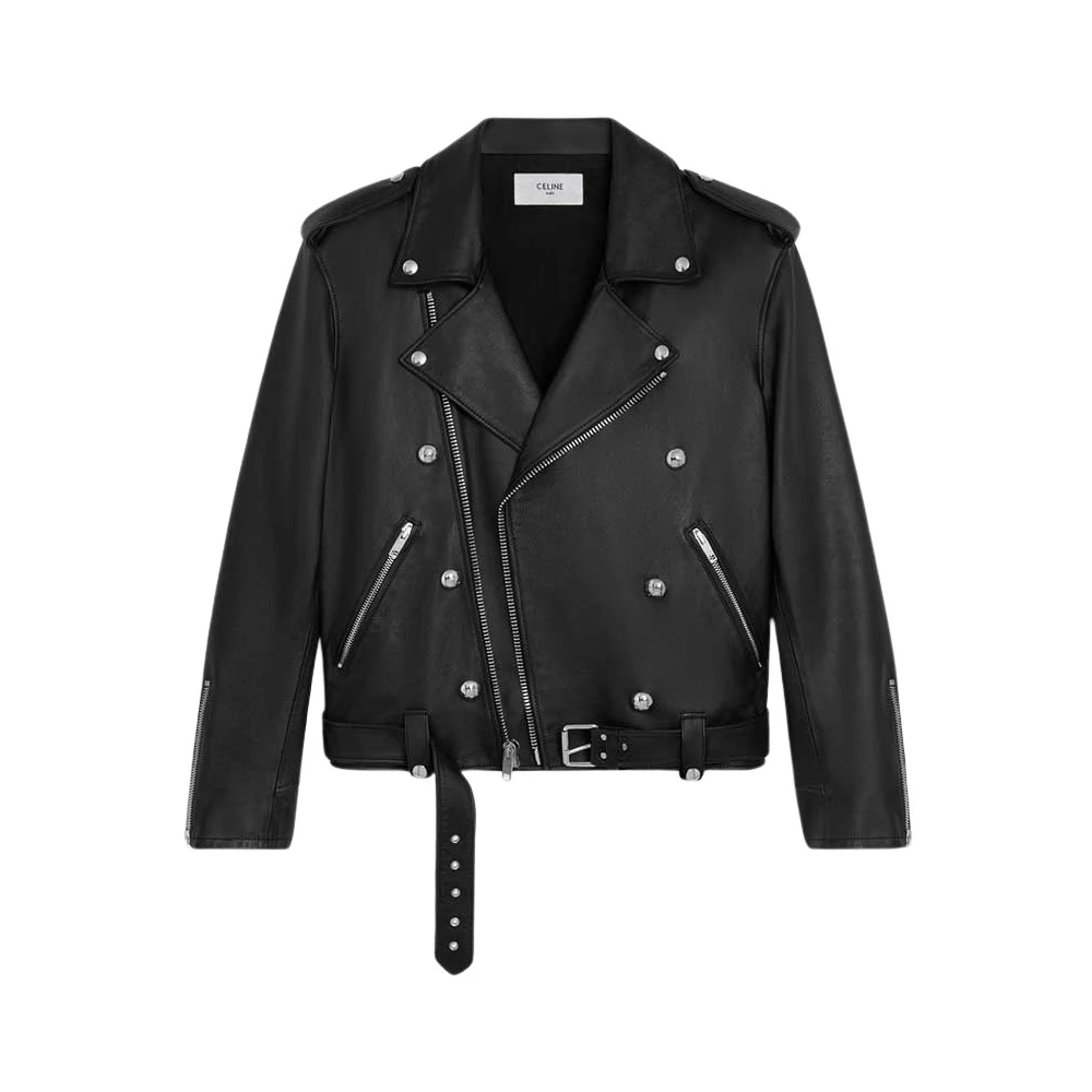 Celine Zwarte Biker Jas Black Dames