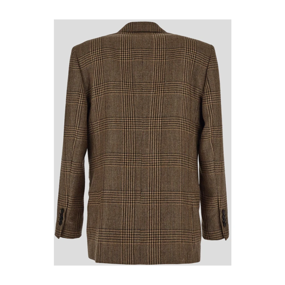 Lardini Wollen en Alpaca Double-Breasted Jas Beige Dames