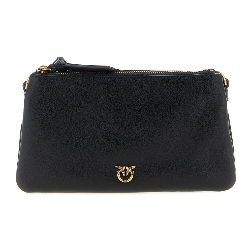 Pinko Women's Black Double Mini Crossbody Bag - Cross Body Bags - One Size - Bags
