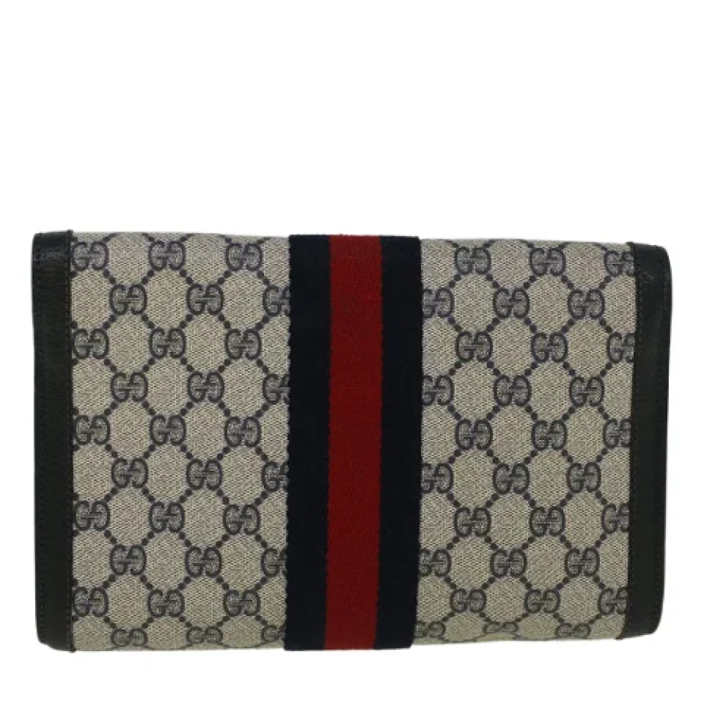 Gucci Vintage Pre-owned Canvas clutches Red Dames