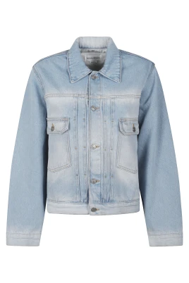 Cropped Denim Trucker Jacka