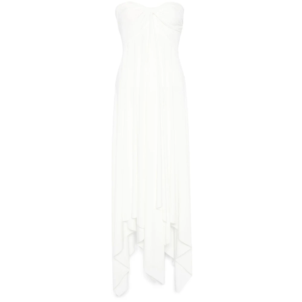 Norma Kamali Witte Convertible Midi Jurk Stijlvol Eco-Vriendelijk White Dames
