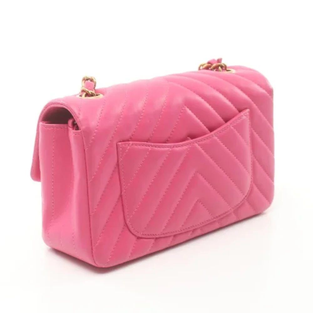 Chanel Vintage Pre-owned Leather crossbody-bags Pink Dames