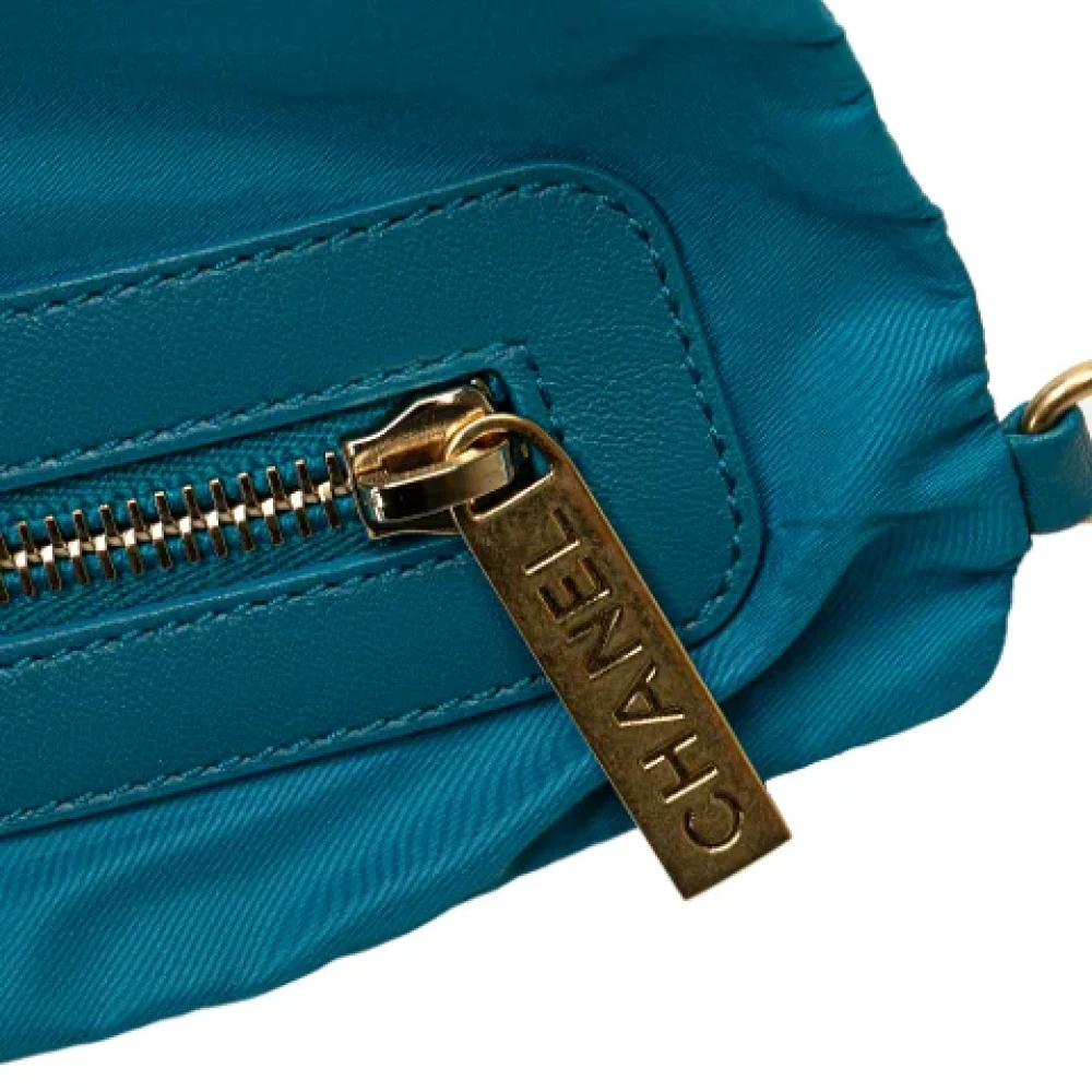 Chanel Vintage Pre-owned Fabric crossbody-bags Blue Dames