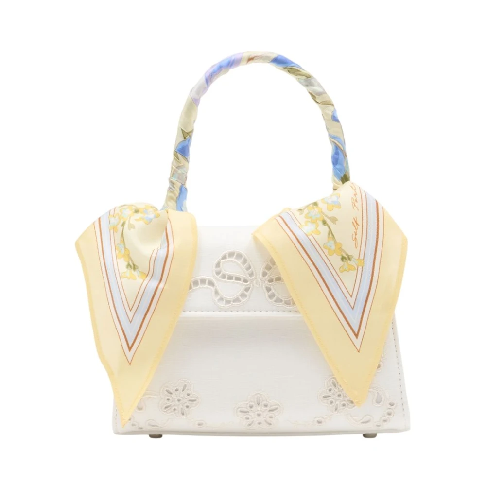 Self Portrait Women's Beige Handbags, One Size, Floral Mini Bag