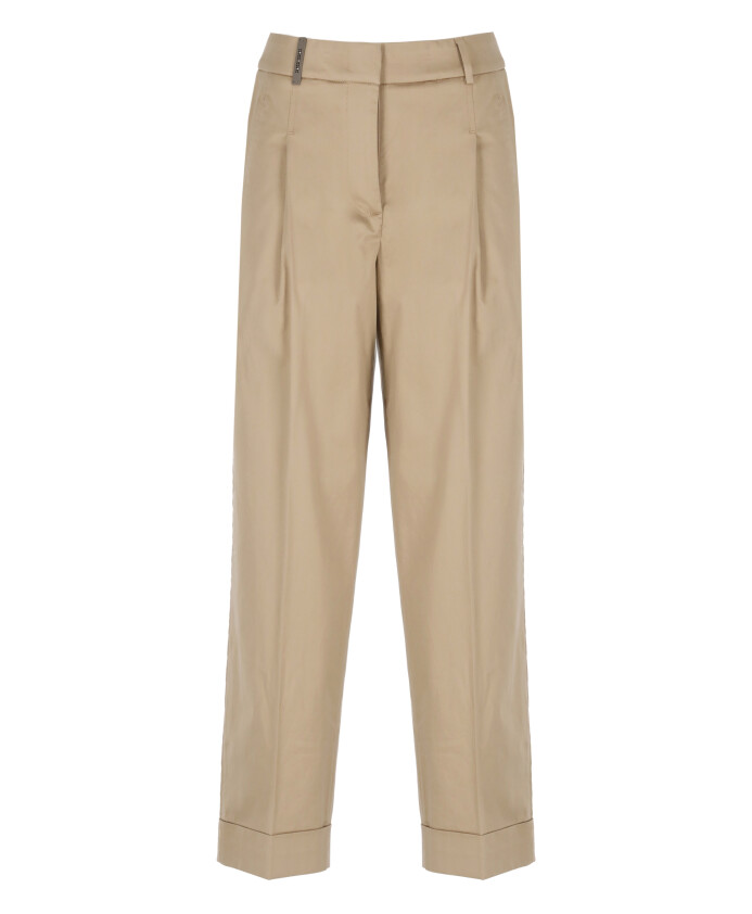 brown-cotton-pants-with-elastic-waist