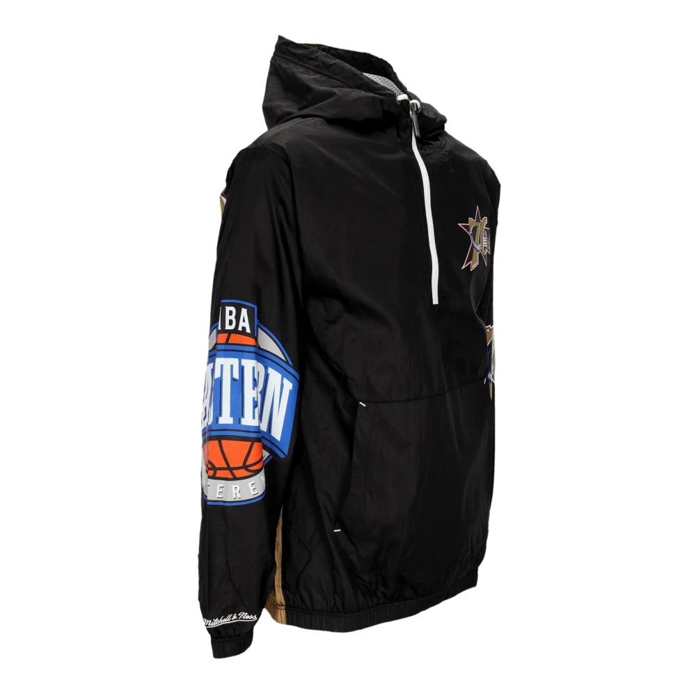 Mitchell & Ness Philadelphia 76ers Windbreaker Jas Black Heren