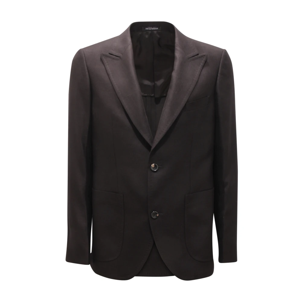 Armani Men's Black Savile Line Jacket Made In Italy - Blazers - L - Jackets