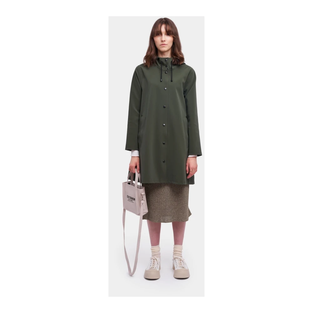 Stutterheim A-lijn Waterdichte Regenjas voor Vrouwen Green Dames
