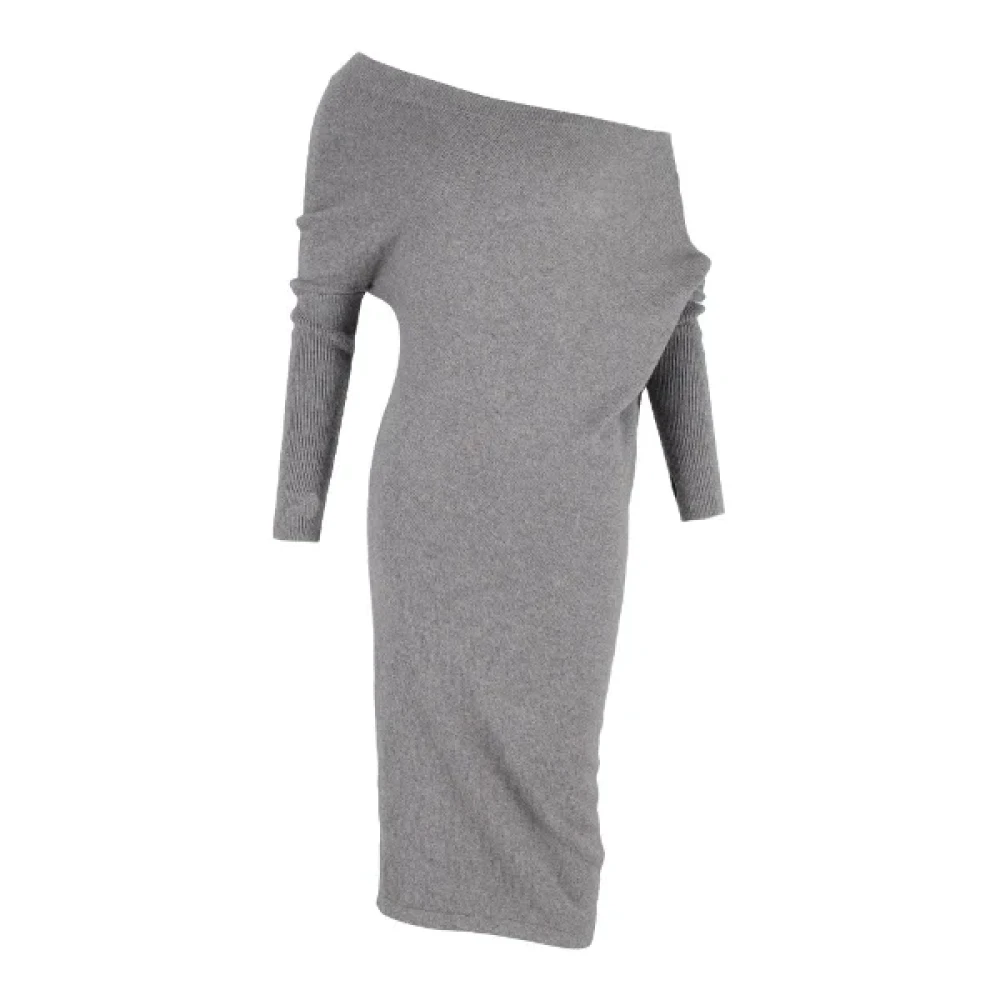 Tom Ford Pre-owned Wool dresses Gray Dames