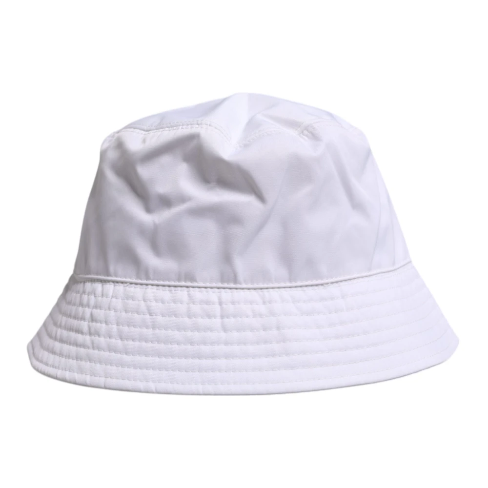 Dolce & Gabbana Men's White Wide Brim Bucket Hat