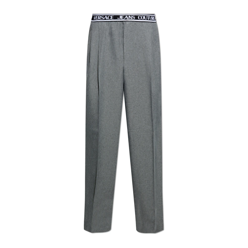 Versace Jeans Couture Elegante Grijze Herenbroek Gray Heren
