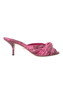 Exotic Leather Kitten Heels