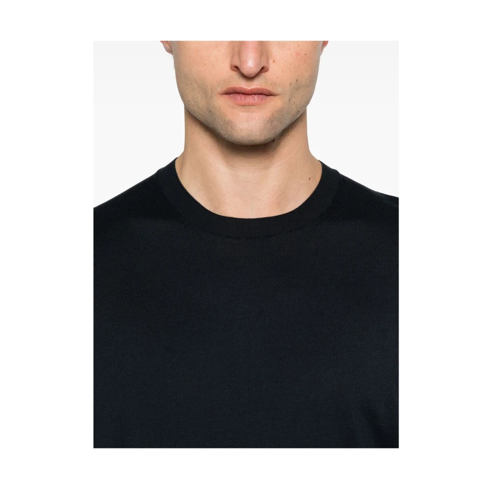 Tom Ford Navy Blue Crew Neck Sweater Blue Heren