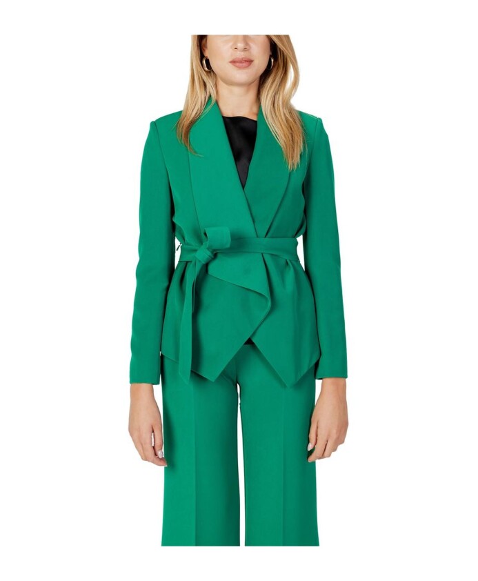 blazer-en-polyester-vert-collection-automne-hiver