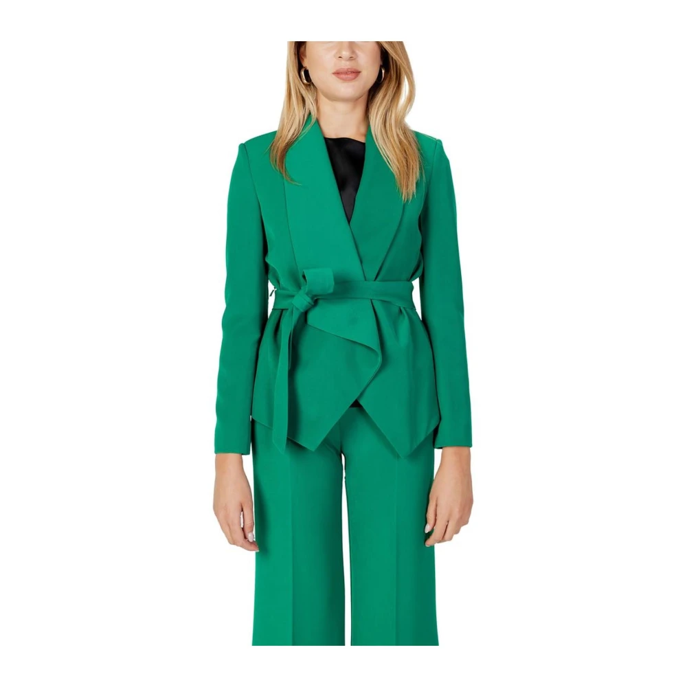 Sandro Ferrone Groene Polyester Blazer Herfst Winter Collectie Green Dames
