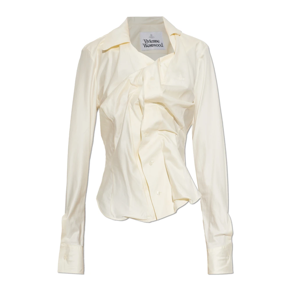 Vivienne Westwood , Blouses, Female, Beige, S, Drunken Shirt - Image 3
