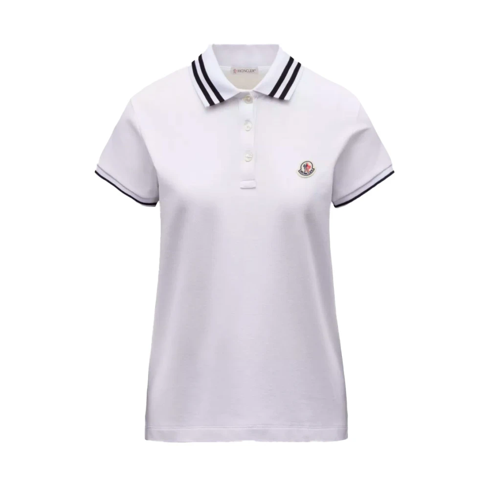 Moncler Polo Shirts White Dames