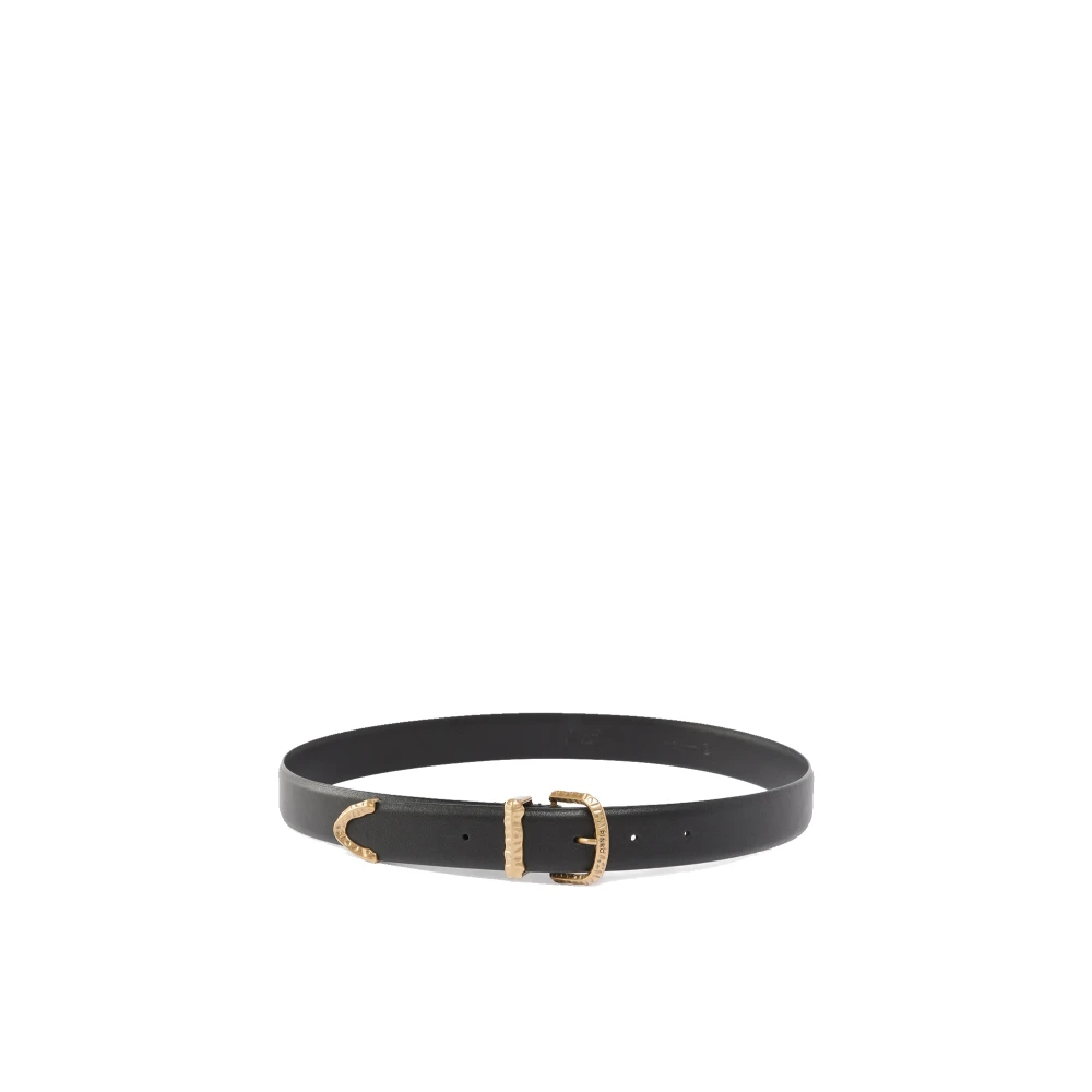 Pinko Women's Black Buckled Leather Belt - Belts - L - Accessories