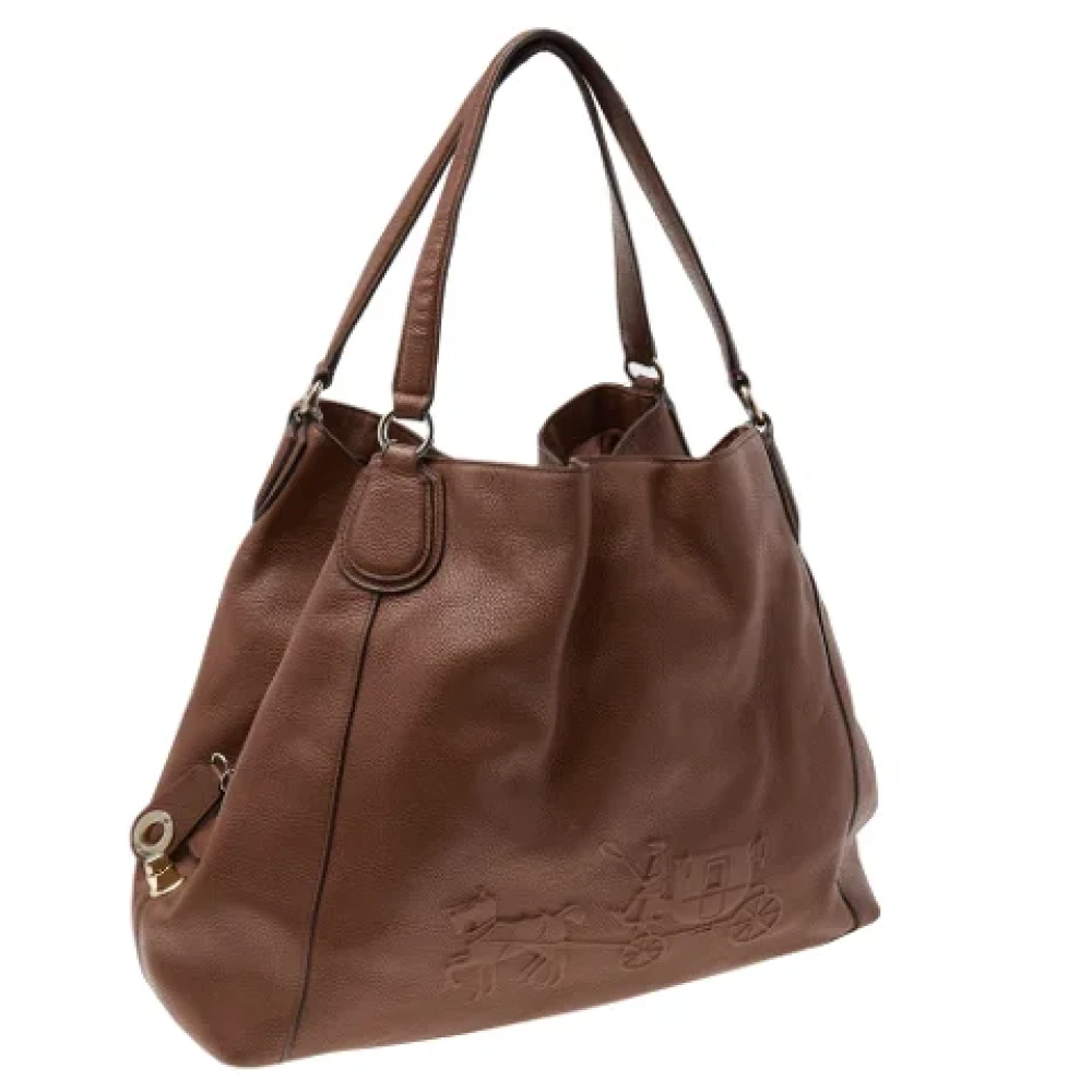 Coach Pre-owned Leather handbags Brown Dames