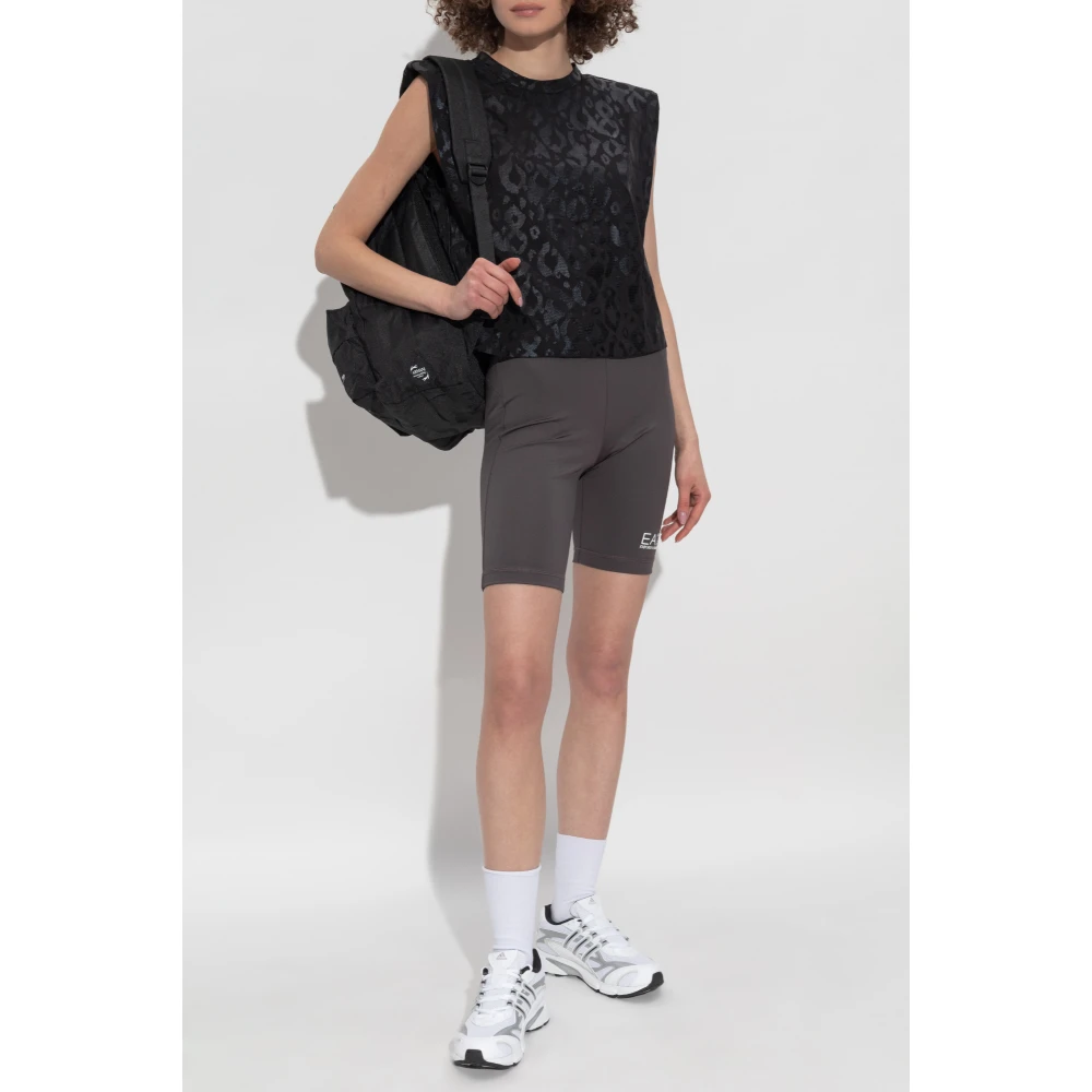 Emporio Armani EA7 T-shirt met logo Black Dames