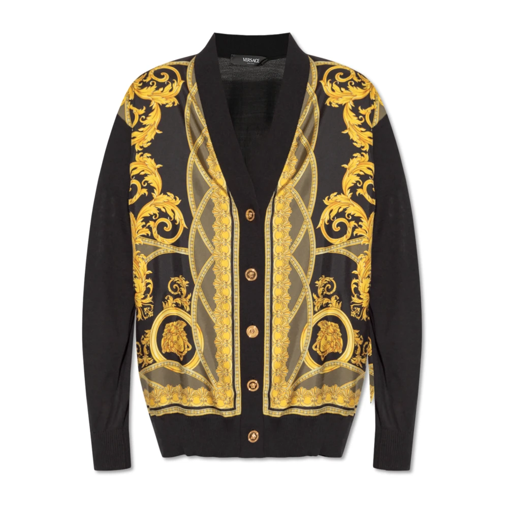 Versace Women's Cardigan With La Coupe Des Dieux Pattern
