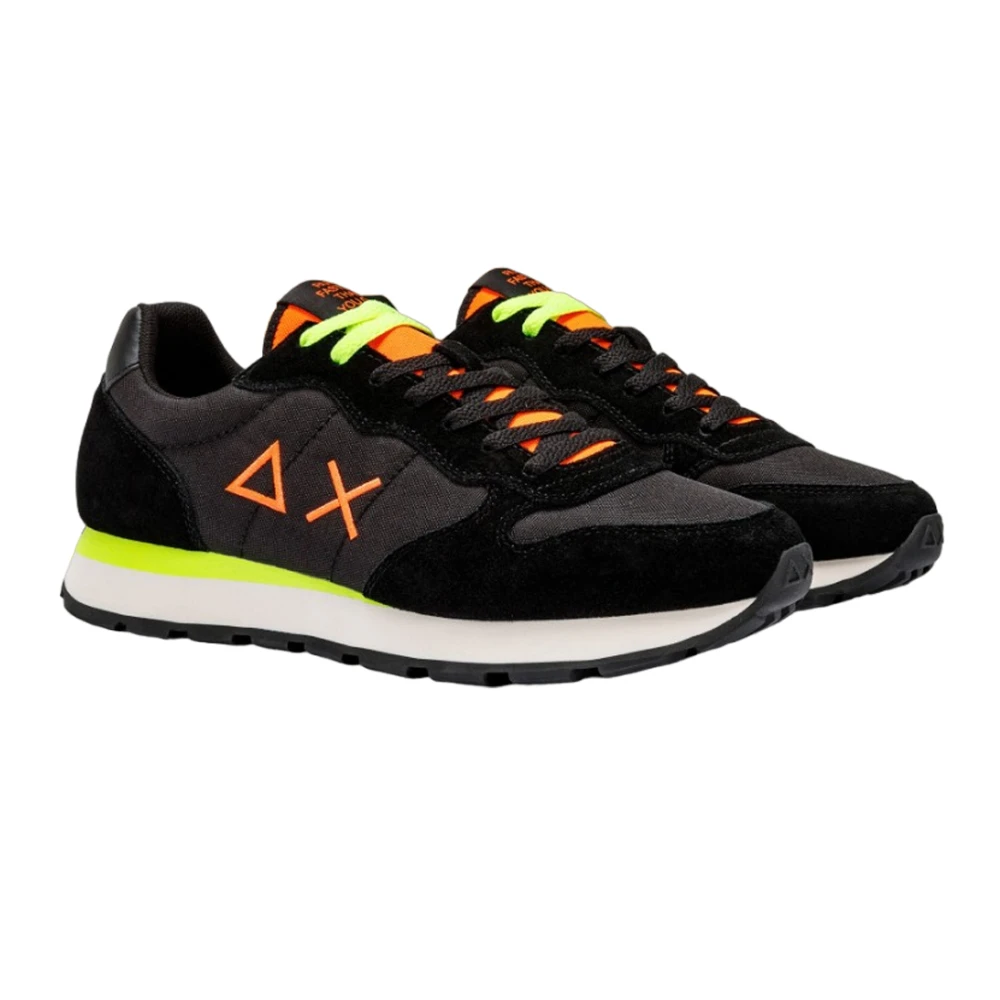 Sun68 Fluorescerende Nylon Sneakers Black Heren