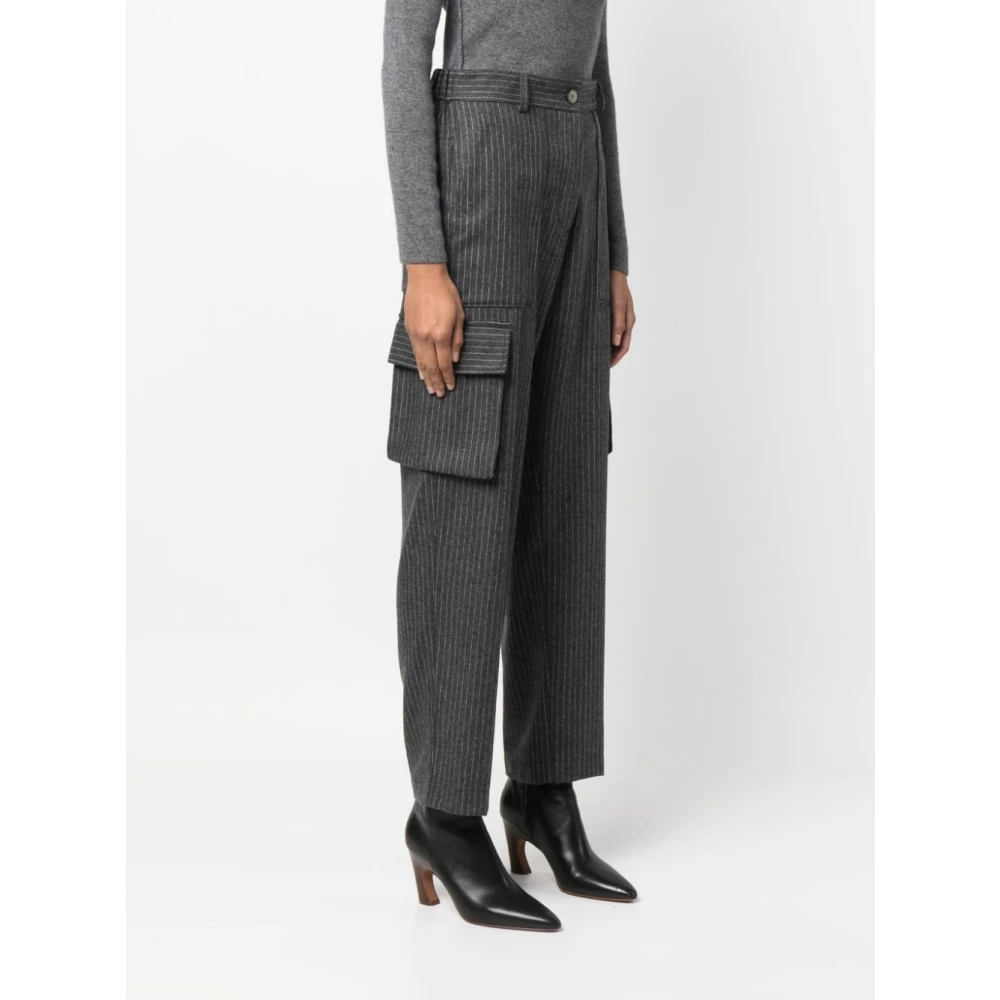 Forte Tapered Trousers Gray Dames