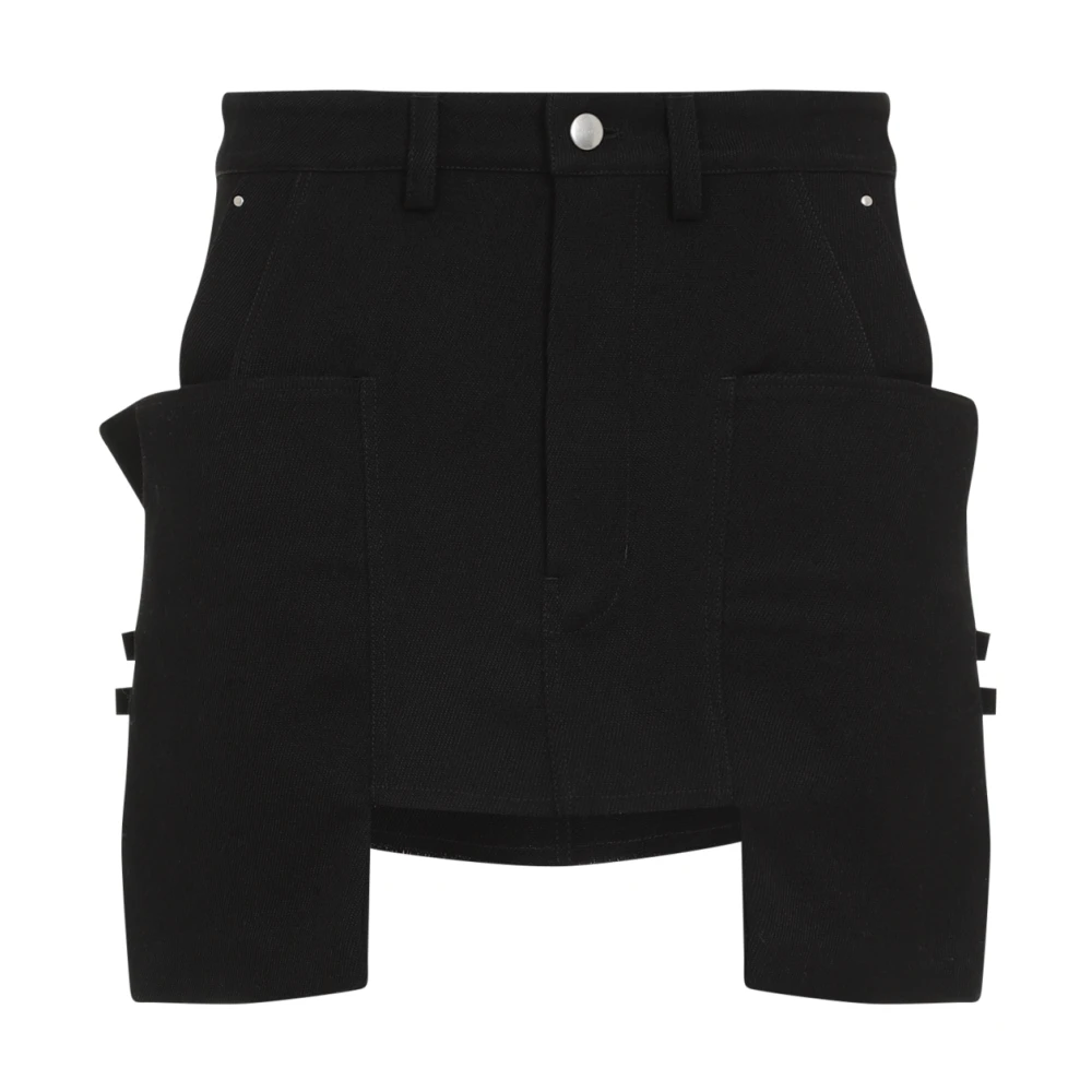 Rick Owens Zwarte Wollen Rok Elegante Stijl Black Dames