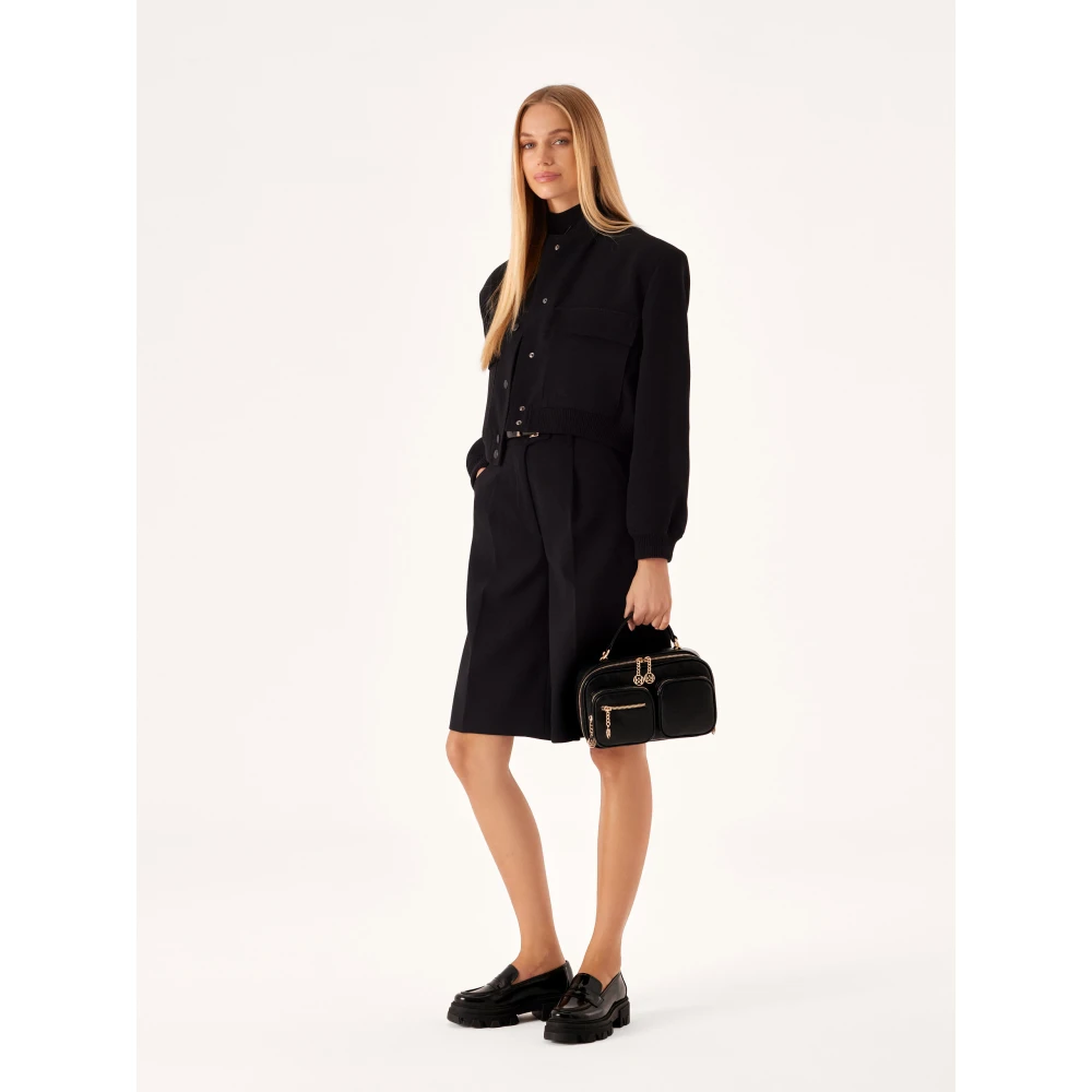 Kazar Zwarte leren handtas met ruim interieur Black Dames