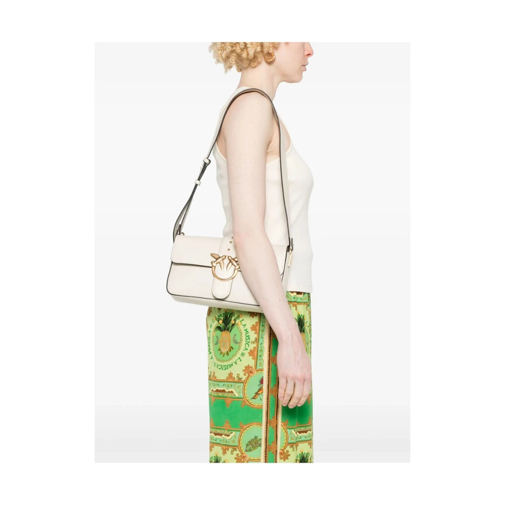 pinko Love Birds Amandel Beige Schoudertas Beige Dames