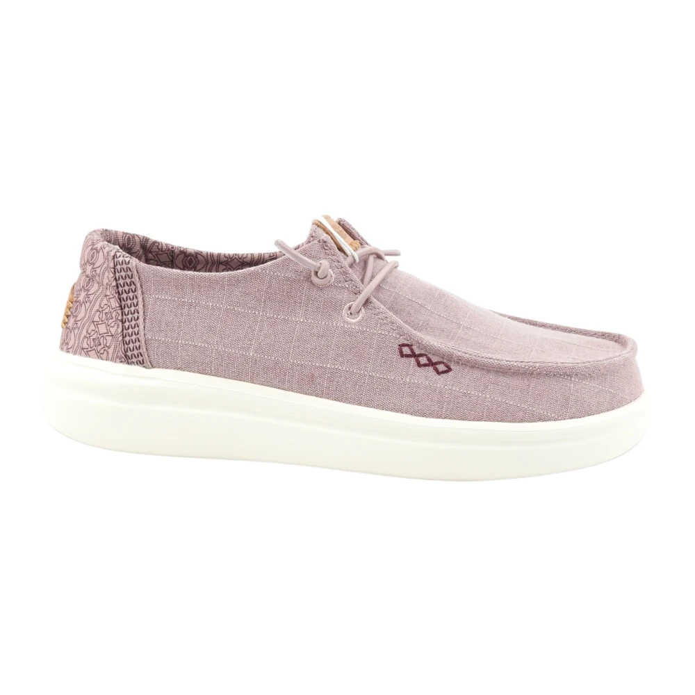 Hey Dude Purple Laced Shoes, Female, 6 Uk, Laced Shoes
