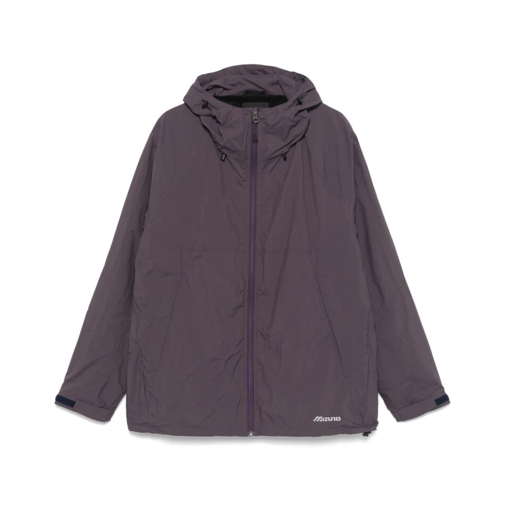 Mizuno Paarse Lichtgewicht Rits Hoodie Waterafstotend Purple Heren