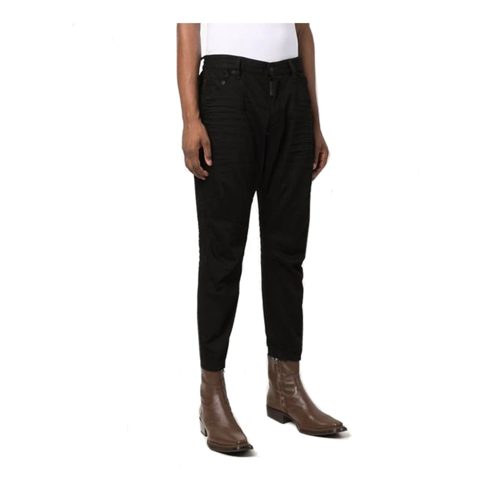 Dsquared2 Zwarte Bull Denim Jeans Vrouwen Black Dames