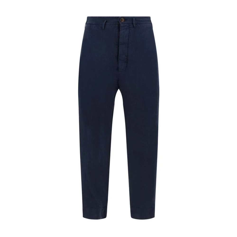 Vivienne Westwood Monochrome Linnen Broek met Knoopsluiting Green Heren