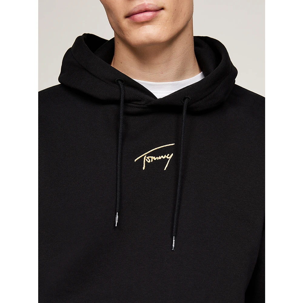 Tommy Jeans Gouden Signature Hoodie Black Heren