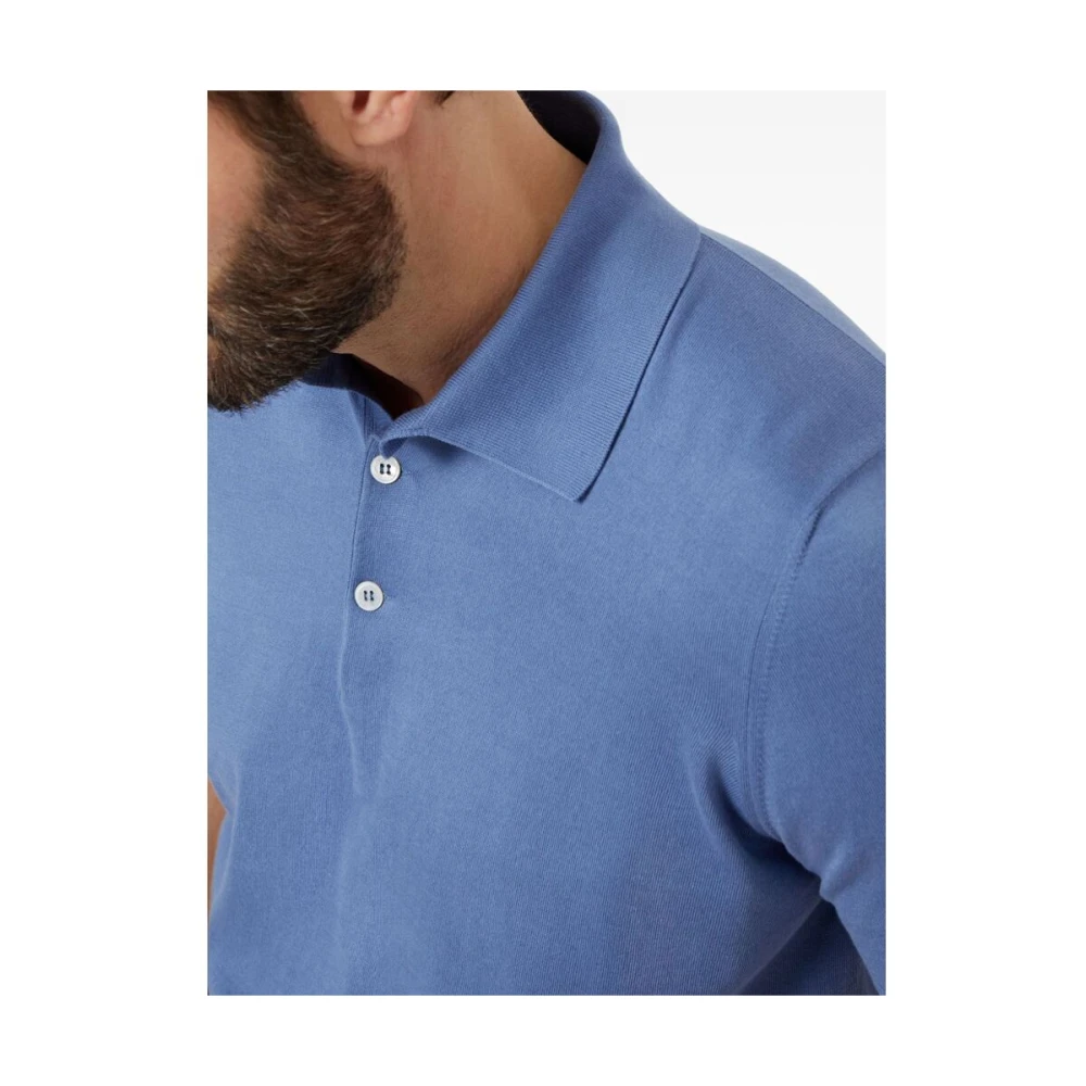 BRUNELLO CUCINELLI Polo Shirts Blue Heren