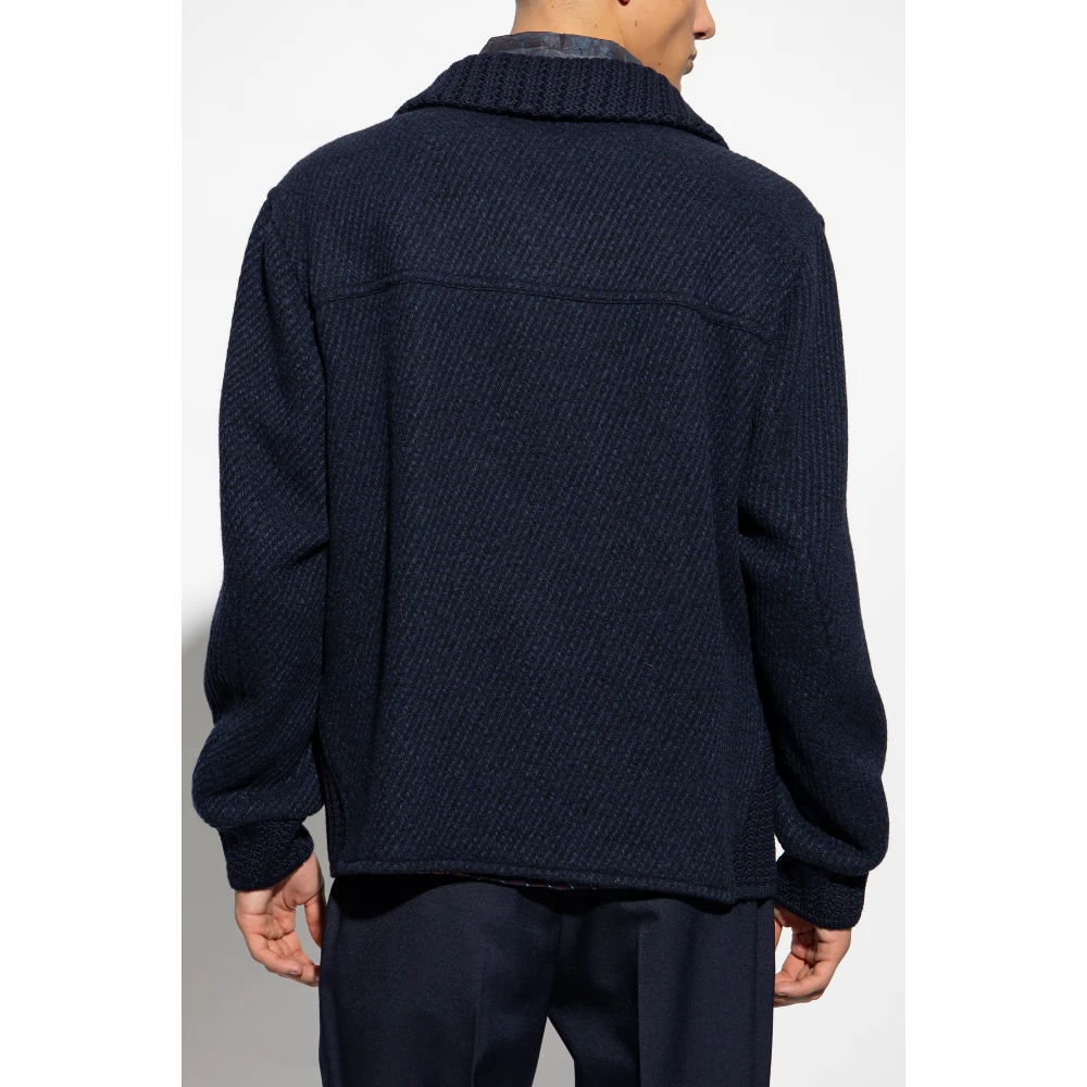 ETRO Wollen jas Blue Heren