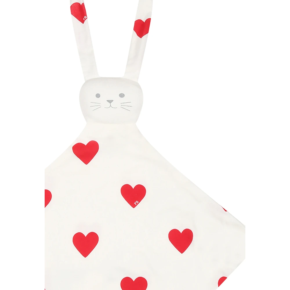 Petit Bateau Witte Konijn en Harten Doudou White Unisex
